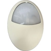 Hublot extérieur LED 6W ovale 290x200mmn demi visière plastique blanc lumière neutre 4000K 230V IK08 IP66 DOLIGHT 2906-BJB