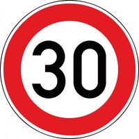 Panneau VKZ.274-30 Ronde 600mm RAL2 30 km/h