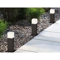 LED Sockelleuchte 3er Set in Anthrazit Höhe 30cm IP44 - Außenleuchte Wegeleuchte