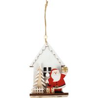 TrendLine Weihnachtsanhänger Holz Weihnachtsmann 30 x 21 x 39 cm mehrfarbig Hängedekoration