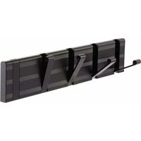 Appendiabiti pieghevole da parete , appendiabiti da parete nero resistente con 5 ganci, appendiabiti moderno in metallo per bagno, camera da letto, ingresso