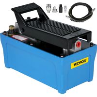 VEVOR Pompe a Pied Hydraulique Pneumatique 1,6 L, Kit de Pompe Hydraulique a Pedale 700 kg/cm², Machine a Pneus Voiture Controle au Pied, Pompe Hydraulique a Pedale 3 Pedales, Reparation Automobile