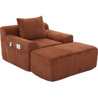 Canapé Geei Modern Minimalist corduroy orange 147.00x110.00x67.00 ZIPSOFA Canapé