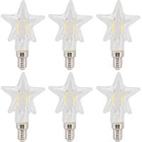 LED décorative à culot E14 forme pentagramme transparente