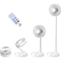 USB Tischventilator leise mit 7200mAh Akku Mini Ventilator für Schreibtisch mit 4 Geschwindigkeitsstufen klappbar für Home Office, Schlafzimmer & Tisch PC