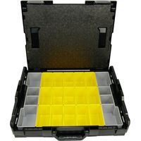 BS Systems L-Boxx 102 noire, set de 17 boîtes d'insertion inclus.