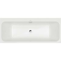 Villeroy & Boch – Baignoire rectangulaire 170 x 75 cm – Acrylique blanc – Écoulement central pour 2 personnes – Classe antidérapante A – Installation flexible