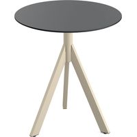 Table de Bistrot Infinity Tripod avec Piètement Sable et Plateau HPL Ø 70 cm - Veba