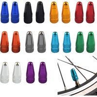 20Pcs Bicycle Valve Caps,French Valve Dust Caps & Aluminium Replacement Covers for Bike Tyre(Black)