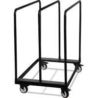 Jiubiaz chariot porte-plaques 100 x 97 x 61 cm jusqu'à 680 kg Chariot de transport Noir Avec sangles