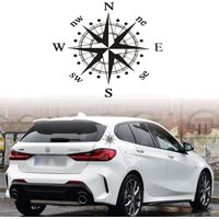 Autocollant de boussole, autocollant de voiture de boussole en vinyle, 15cm 15cm, adapté au capot de voiture, modification extérieure de camping-car