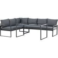 Salon d'Angle de Jardin "Zingaro" 241cm Noir