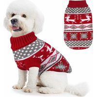 Manteau de pull d'hiver pour chien(Rouge,L)-