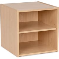 Cubo "Composite Pro" porta oggetti, mobile per interno, 35 x 35 x h 35 cm -Naturale / Vuoto