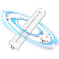 Ampoule UV de rechange 15 W pour destructeur d'insectes - Culot 4 broches en forme de U - Ampoule de rechange pour Bug Zapper, Fly Zapper, Mosquito Killer