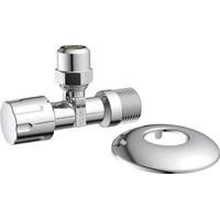 KIRCHHOFF Eckventil, 1/2"AG x 3/8"AG x 10 mmQ, mit Schubrosette
