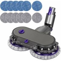 Electric Mop Head for Dyson V11 V10 V15 V8 V7 Vacuum Cleaner, Washing Brush Mop with Detachable Water Tank and 12 Washable Mop