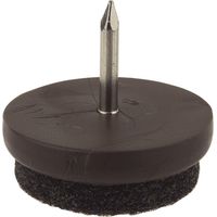 DRANSFELD, Gleiter rund, Durchmesser 28mm zum Einschlagen Kunststoff braun 100 Stk