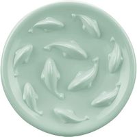 Slow Feeder Bowl for Cats and Small Dogs, Fish Pool Design, Fun Interactive Feeding Bowl for Healthy Diet, Made of Melamine Material
