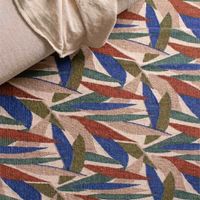 Tapis imprimé avec franges 110x60cm