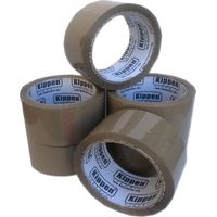 kippen 9004A1 - Confezione da 6 Rotoli di Nastro Adesivo Marrone per Imballaggi. Misura: 50mt x 48mm.