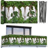 Maximex 9939970500 Protezione Frangivista per Balcone, Edera, 5 M, Multicolore