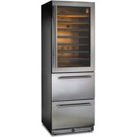 Cave à vin ventilée 72 bouteilles compartiment supérieur et 69 compartiment inférieur Modèle DW190SILVER - KlimaItalia