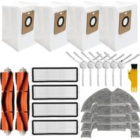Vacuum Cleaner Accessories Kit Compatible with Robot Dreame L10plus/Z10pro/D10PLUS, Replacement Clean Spare Parts, Replacement Filter Mop Brush Kit (Plastics)