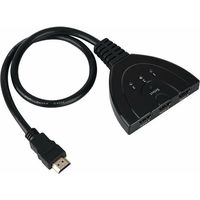 Convertisseur Audio HDMI Commutateur de Commutation Vidéo 1080P Câble de Conversion pour Adaptateur de Signal Fractionné HDMI 3 en 1 Sortie(50cm)