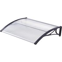 Oypla Outdoor Door Canopy Porch Awning Rain Shelter Cover 120x80cm