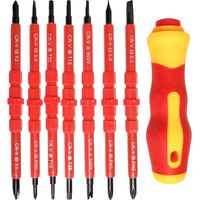 7-teiliges isoliertes Elektriker-Schraubendreher-Set, 14-in-1-Legierung, multifunktionales Elektriker-Reparaturwerkzeug