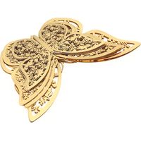 12pcs/set 3D Butterfly Wall Stickers Removable Mural Stickers DIY Art Wall Decals Decor with Glue for Bedroom Wedding Party--Gold