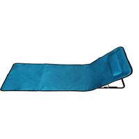 Blaue Faltmatratze in Stahl mit Meruskissen