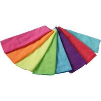 Lot de 8 lavettes microfibre 8 couleurs 30x30 cm