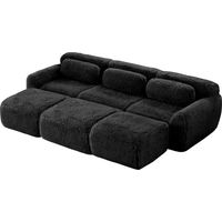 Canapé Boneless Cloud Sofas Modular Sleeper Confortable Plush Noir 291x179x73 cm ZIPSOFA