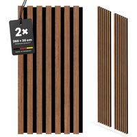 KGM Akustikpaneele Eiche Bronze 2er Set 260 cm – MDF Wandpaneele für Wohnräume