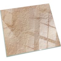 Kaminbodenplatte Funkenschutzplatte Für Kaminofen Glasplatte für Kamin Feuerfeste Natursteinstruktur Quadratisch 60x60 cm