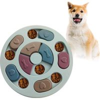MINKUROW Rompecabezas Para Perros, Juguete Dispensador De Comida Para Perros, Juguete Interactivo Duradero Para Perros, Juguete Para Entrenamiento De Iq De Perros, Mejora El Iq (Azul)