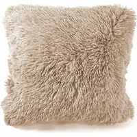Taie d'oreiller duveteuse 40x40 double face cappuccino