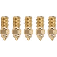 5Pcs 3D Printer Extruder Nozzle Brass M6 High Speed Printer Nozzle for End 5 S1 End 7 1.75mm 0.6mm / 0.02in
