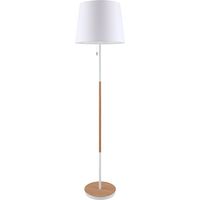 Lampe sur pied E27 en bois blanc 400mm x 1570mm