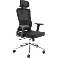 CLOUVOU Ergonomic Office Chair – BrightSeat – Gaming Chair for Adults – with adjustable lumbarsupport – Black – up to 150 kg