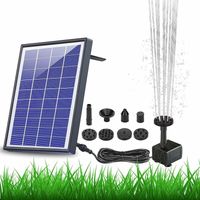 6,5 W Solar-Springbrunnenpumpe mit eingebautem 1500 mAh-Akku, Solar-Wasserpumpe, schwimmender Springbrunnen mit 6 Düsen, für Vogelbad, Aquarium, Teich oder Gartendekoration, Solar-Belüftungspumpe