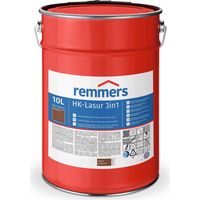 Remmers HK-Lasur 3in1 nussbaum, 10 Liter, Holzlasur aussen, 3facher Holzschutz mit Imprägnierung + Grundierung + Lasur, Feuchtigkeit- und UV-Schutz