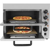 Gojoy – Four à pizza électrique 3000W – Double couche 50-350℃ – Acier inoxydable – Minuterie 1-60 min – Capacité 18,16L pour 14 pouces