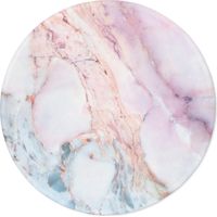 Tapis de souris rond effet marbre rose, tapis de souris texturé premium personnalisé effet marbre rose, petit tapis de souris antidérapant en caoutchouc