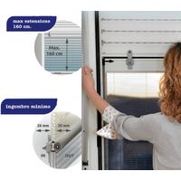 Mosquitera para persianas 100×160 cm blanca – malla plisada, caja compatible con guías de 14-20 mm – STOP INSET