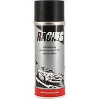 Bombe de peinture - Noir mat - Racing - Tôle - Métal - Plastique - 400ml