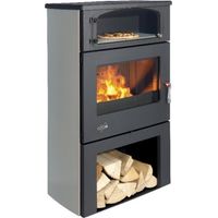 Stufa a legna GODIN Fonteval 10Kw - Antracite - 389143