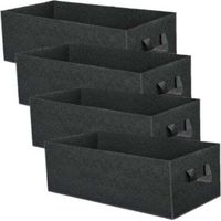 Quatre sacs de plantation de 8 gallons, fabriqués en conteneurs rectangulaires non tissés respirants, épais et durables pour favoriser l'aération des racines, adaptés aux pots de jardin.